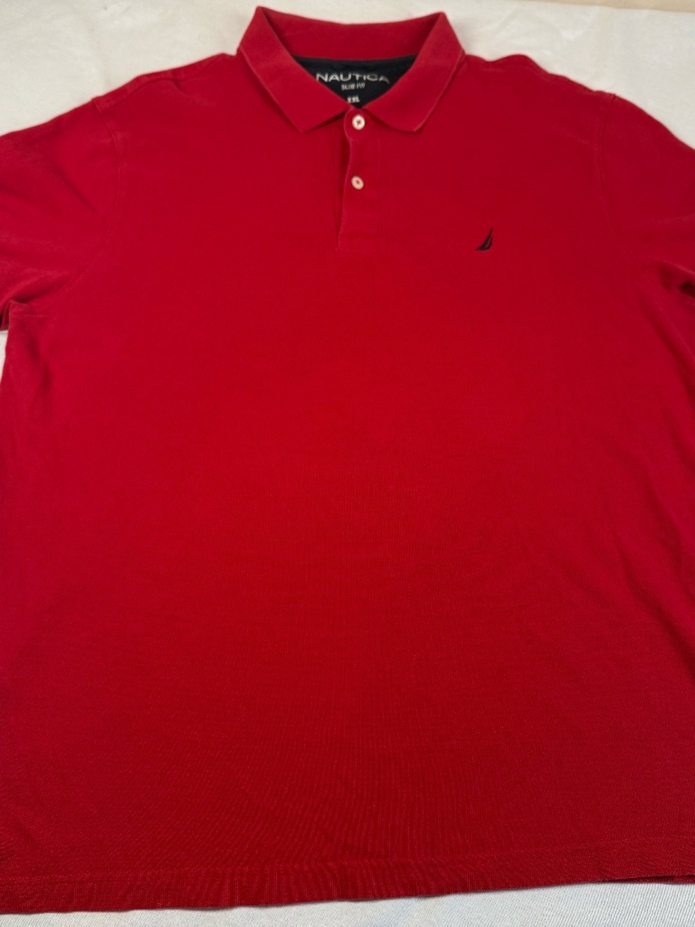 Nautica Men's Slim Fit Polo Shirt Short Sleeve Size XXL - Red
